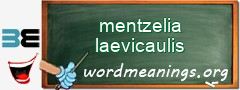WordMeaning blackboard for mentzelia laevicaulis